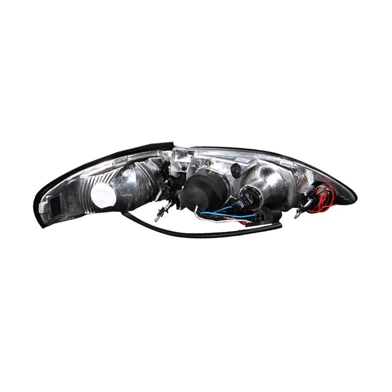 ANZO USA 1994-1998 Ford Mustang Projector Headlights w/ Halo Chrome 1pc (121039)