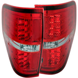 ANZO USA 2009-2014 Ford F-150 LED Taillights Red/Clear (311139)