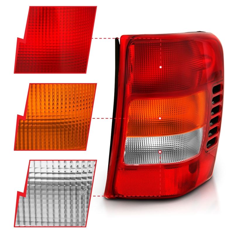 ANZO USA Tail Light Assembly, Red/Clear Lens, OE Replacement, (311308)