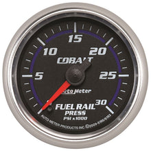 Load image into Gallery viewer, AutoMeter Cobalt 52mm 0-30,000 PSI F/S Electronic Diesel Fuel Rail Pressure Gauge (Cummins 5.9L) (6186)