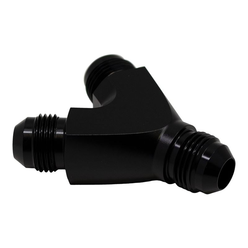 DeatschWerks 8AN Male Flare to 8AN Male Flare to 8AN Male Flare Y Fitting - Anodized Matte Black(6-02-0706-B)