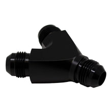 Load image into Gallery viewer, DeatschWerks 8AN Male Flare to 8AN Male Flare to 8AN Male Flare Y Fitting - Anodized Matte Black(6-02-0706-B)