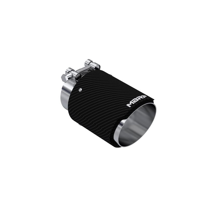 MBRP Exhaust Tip. 4in. OD Out. 3in. ID. 6.13in Length. Dual Wall. CF T304 (T5188CF)