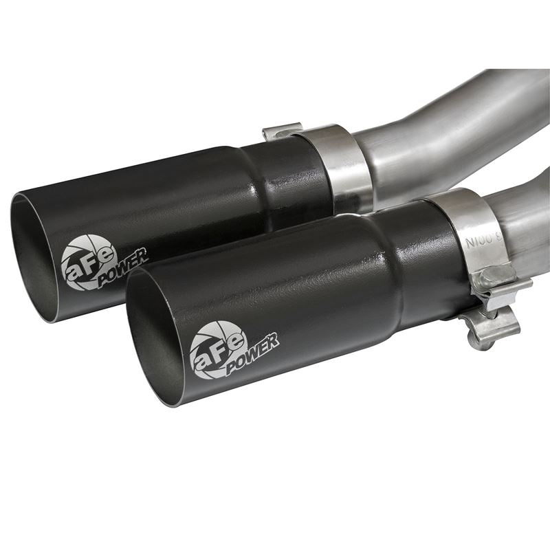 aFe Rebel Series 3 IN to 2-1/2 IN 409 Stainless Steel Cat-Back Exhaust w/Black Tip (49-44070-B)