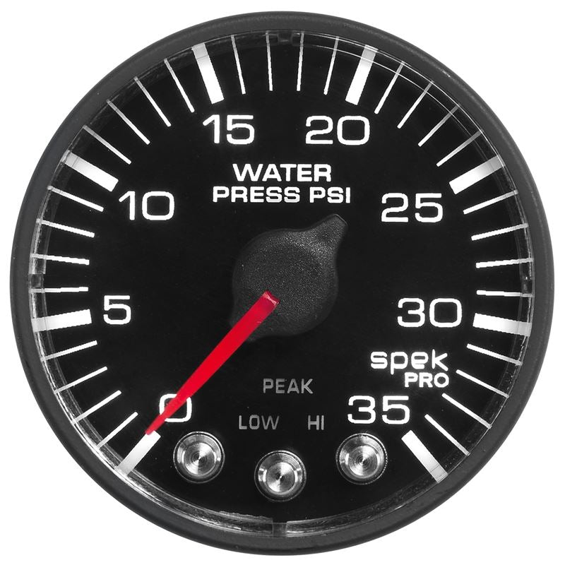 AutoMeter Spek-Pro 52.4mm 0-35 PSI Digital Stepper Motor Water Pressue Gauge (P343328)