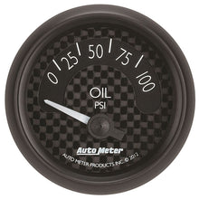 Load image into Gallery viewer, AutoMeter GT Series 52mm Short Sweep Electronic 0-100 psi Oil Pressure (8027)