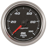 AutoMeter Pro-Cycle Gauge Oil Pressure 2 1/16in 100psi Digital Stepper Motor Black (19652)