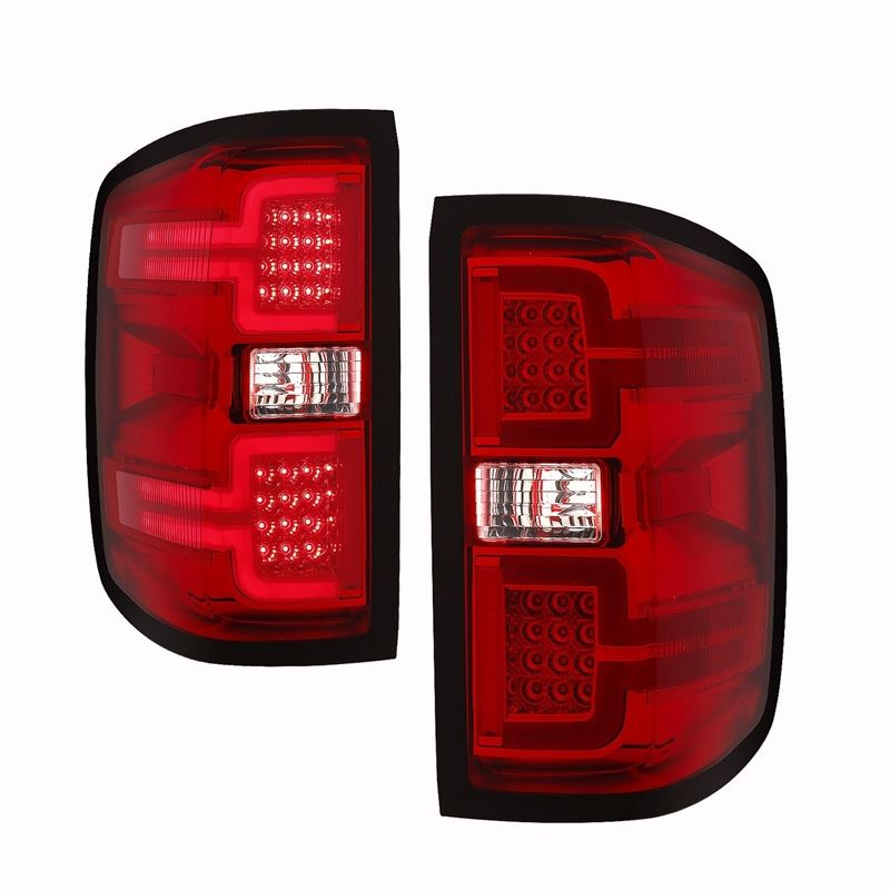 ANZO USA LED Taillights Red/Clear Lens, Pair (311292)