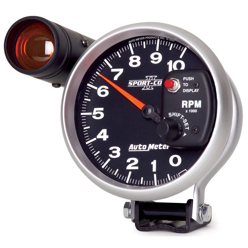 AutoMeter Sport-Comp II 5 inch 0-10000 RPM Pedestal Mount Tachometer Shift-Lite (3699)