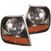 Load image into Gallery viewer, ANZO USA Corner Lights 1997-2003 Ford F-150 HARLEY DAVIDSON Style Corner Lights Black w/ Amber Reflector 5210 (521040)