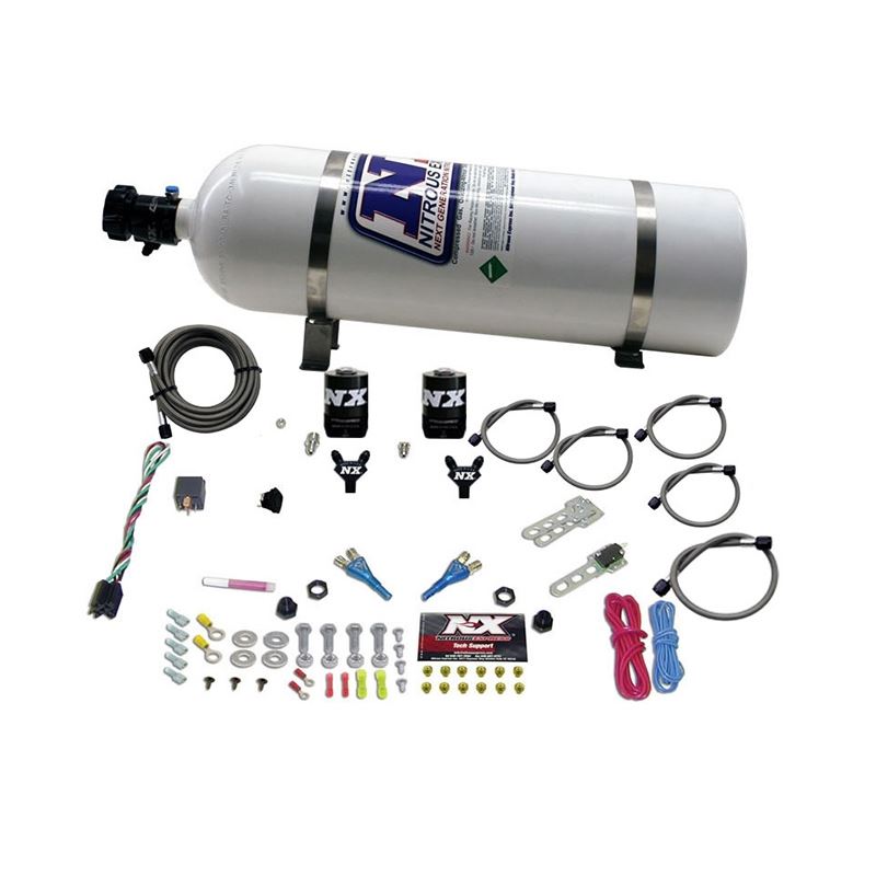 Nitrous Express 08-10 Dodge Viper EFI Dual Nozzle (100-300HP) w/15lb Bottle (20325-15)