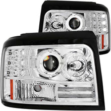 Load image into Gallery viewer, ANZO USA 1992-1996 Ford F-150 Projector Headlights w/ Halo Chrome w/ Side Markers and Parking Lights (111183)