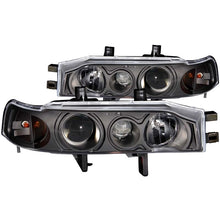 Load image into Gallery viewer, ANZO USA 1990-1993 Honda Accord Projector Headlights w/ Halo Black 1pc (121048)