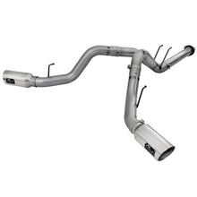 Load image into Gallery viewer, aFe Large Bore-HD 4 IN 409 Stainless Steel DPF-Back Exhaust System w/Polished Tip (td) (49-43122-P)