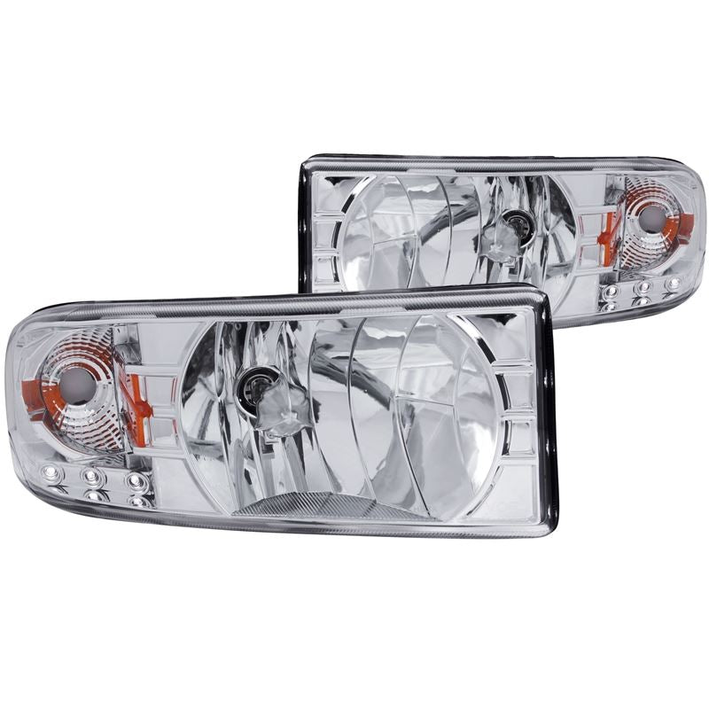 ANZO USA 1994-2001 Dodge Ram Crystal Headlights Chrome w/ LED (111206)