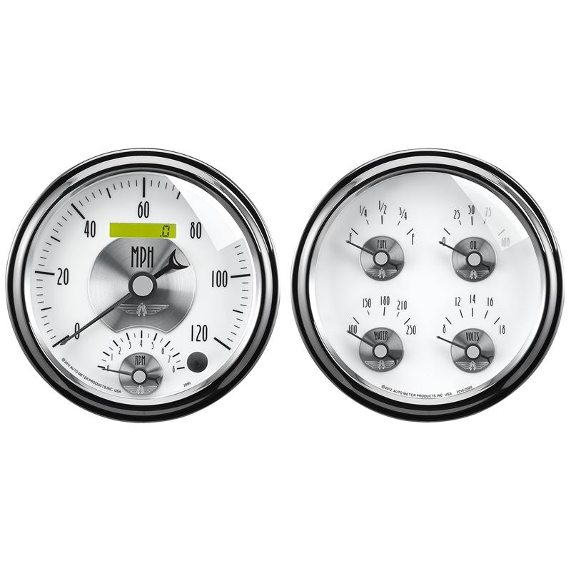 AutoMeter Prestige Series Pearl 5in Gauge Box Kit - Tachometer/Speedometer Combo / Oil Pressu (2008)