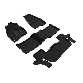 3D MAXpider Compatible with FORD EXPLORER WITH BENCH 2ND ROW 2017-2019 ELEGANT BLACK R1 R2 R3 (SINGLE POST ON FRONT PASSENGER'S FLOOR) (L1FR11104709)