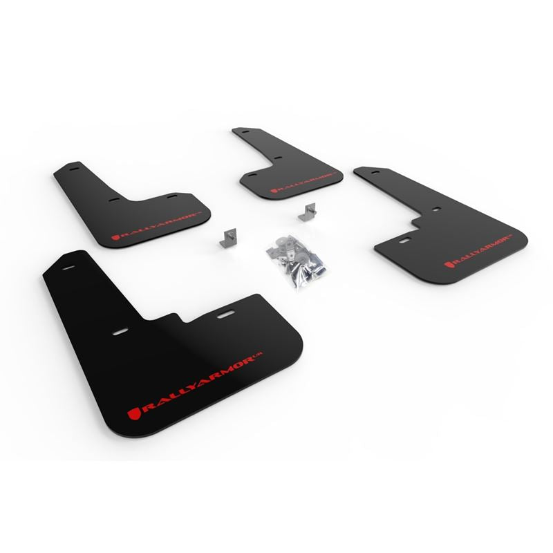 Rally Armor Black Mud Flap/Red Logo for 2020 Subaru Legacy (MF64-UR-BLK/RD)