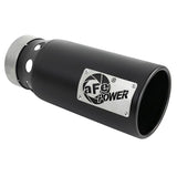 aFe SATURN 4S 409 Stainless Steel Clamp-on Exhaust Tip Black Right Side Exit (49T40501-B122)