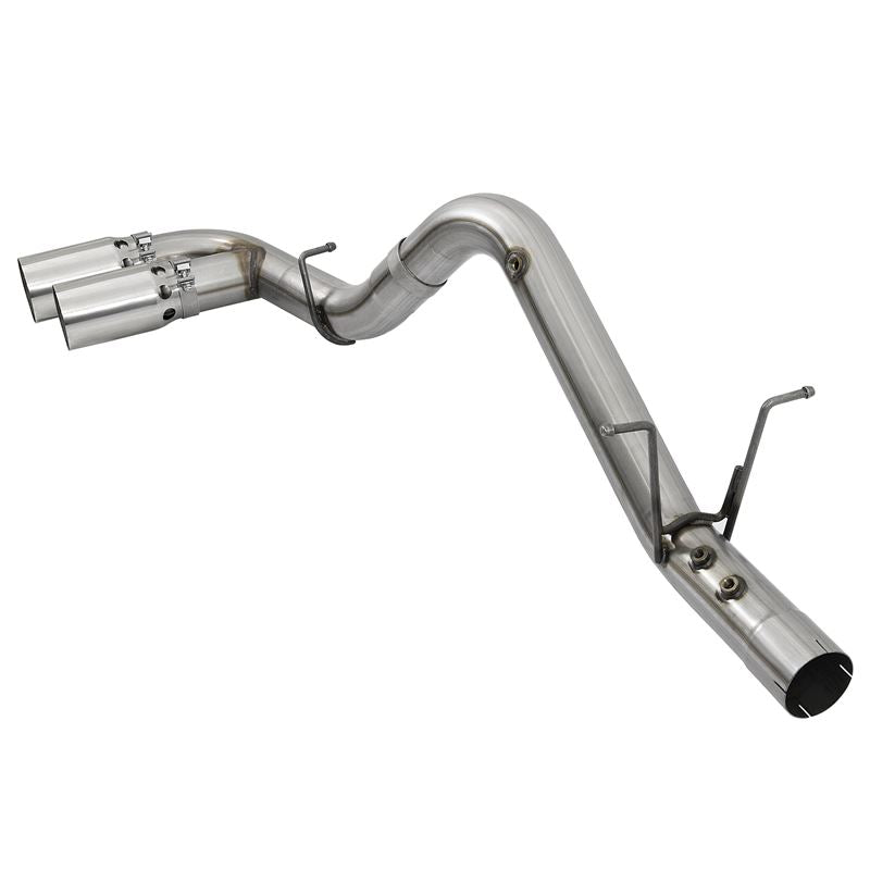 aFe Rebel XD 4 IN 409 Stainless Steel DPF-Back Exhaust w/Dual Polished Tips (49-44089-P)