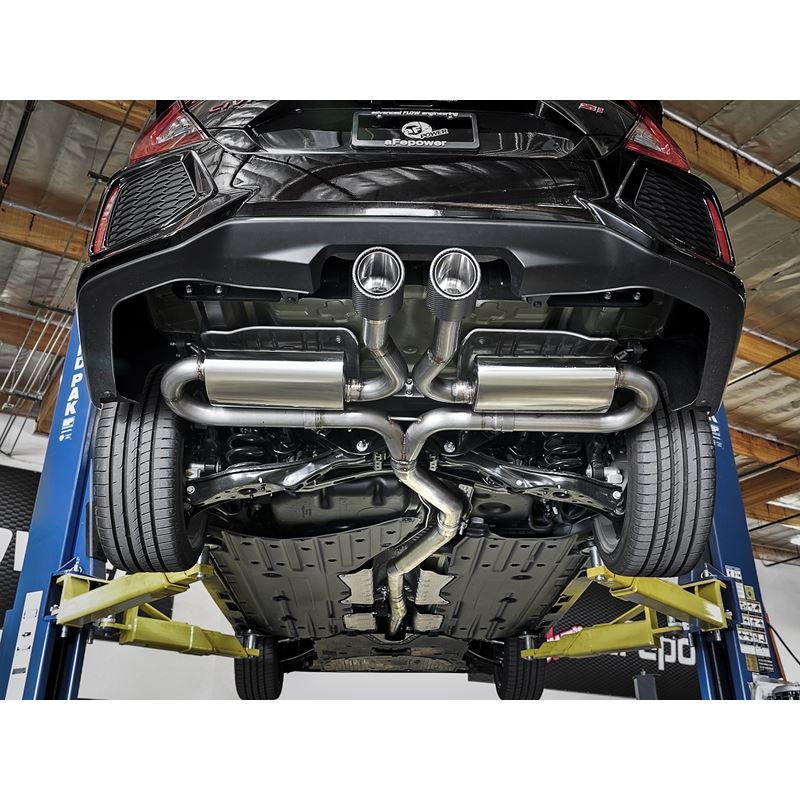 Takeda 3 IN 304 Stainless Steel Cat-Back Exhaust System w/ Carbon Fiber Tips (49-36621-1C)