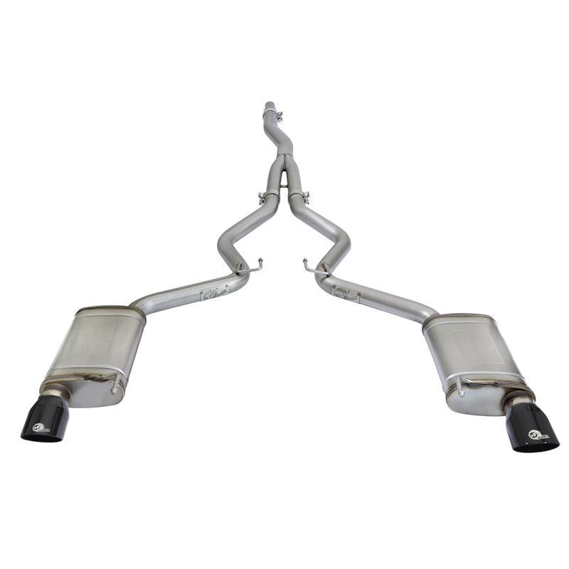 aFe MACH Force-Xp 3 IN to 2-1/2 IN Stainless Steel Cat-Back Exhaust w/ Black Tip (49-33084-B)