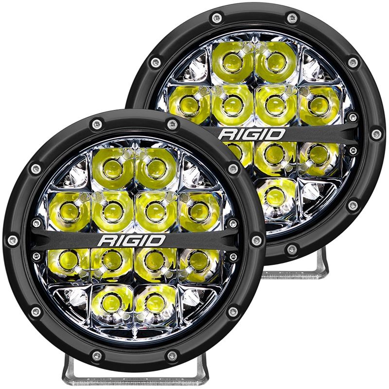 Rigid Industries 360-Series 6in LED Off-Road Spot Beam - White Backlight (Pair) (36200)