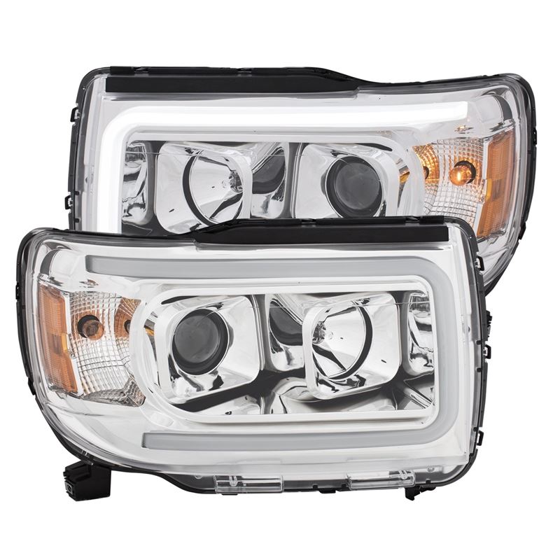 ANZO USA 2015+ GMC Canyon Projector Headlights w/ Plank Style Design Chrome w/ Amber (111382)