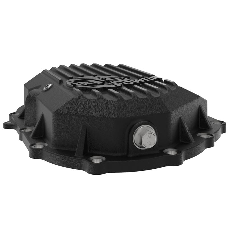 aFe Pro Series Front Differential Cover Black w/ Machined Fins and Gear Oil (46-71051B)