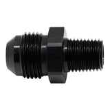 DeatschWerks 8AN Male Flare to 1/4in Male NPT Adapter - Anodized Matte Black(6-02-0904-B)