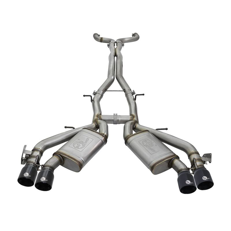 aFe MACH Force-Xp 3 IN 304 Stainless Steel Cat-Back Exhaust System w/Black Tip (49-34069-B)