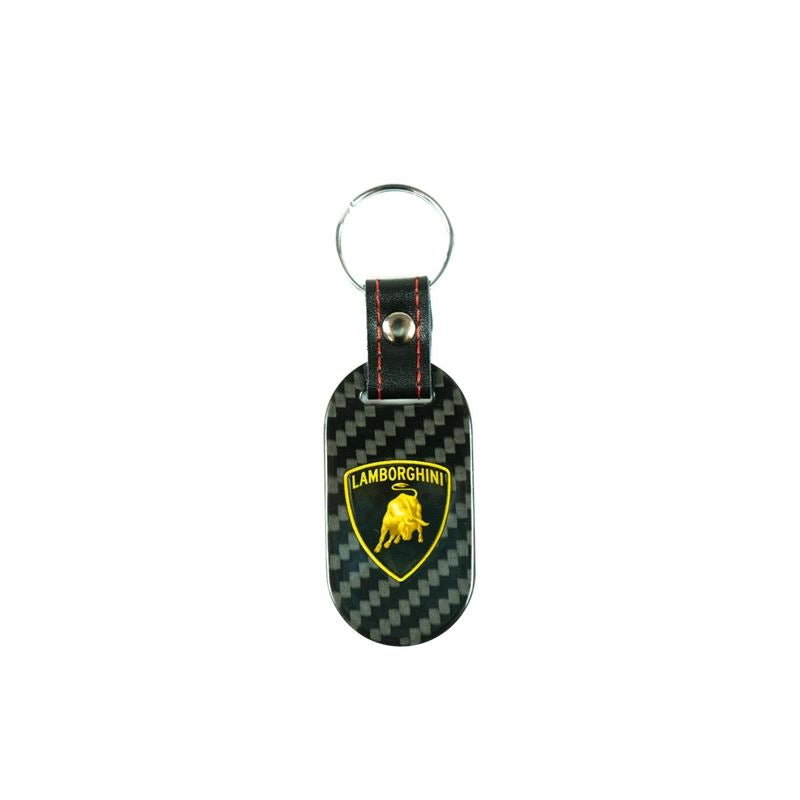 Fabspeed Lamborghini Shield and Script Carbon Fiber Keyring (FS-CF-CKR-LAMSS)