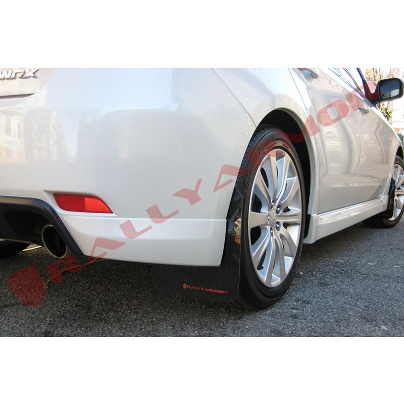 Rally Armor Black Mud Flap/Red Logo for 2008-2011 Subaru Impreza (MF6-UR-BLK/RD)