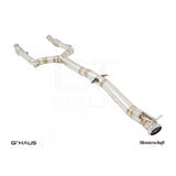 GTHAUS Meistershaft Full Cat-Back LSR Full (Front + Mid) Cat-Back Pipes; Stainless Steel (ME2933001)