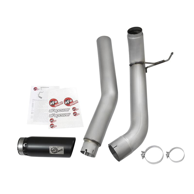 aFe ATLAS 5 IN Aluminized Steel DPF-Back Exhaust System w/Black Tip (49-06112-B)