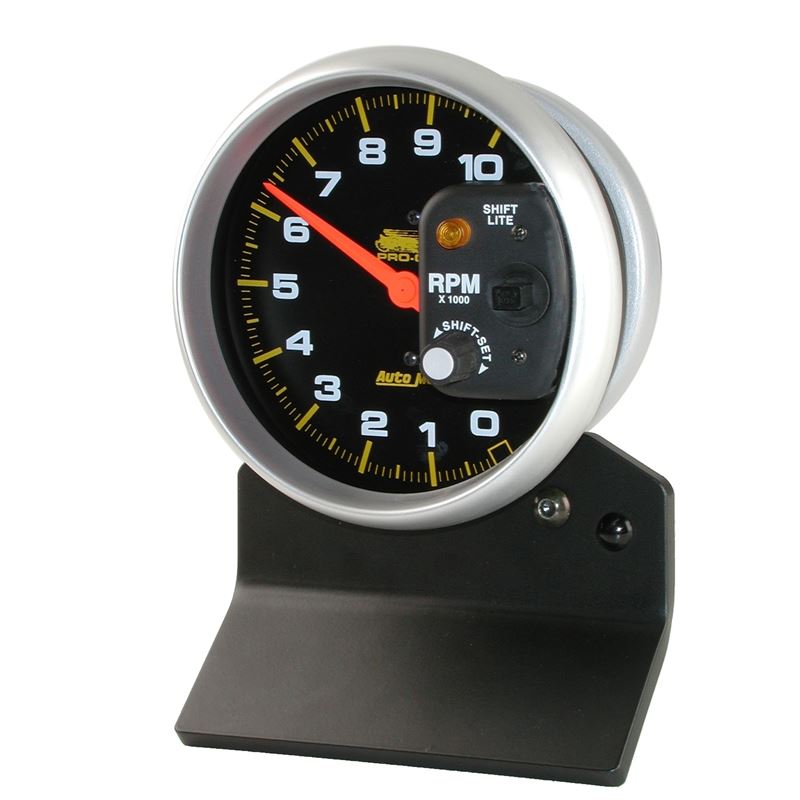 AutoMeter Pro-Cycle Gauge Tach 5in 10K Rpm W/ Shift-Lite 2 and 4 Cylinder Black Pro-Cycle (19208)