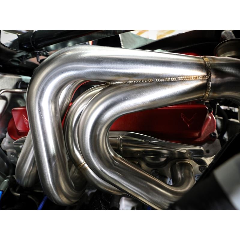 aFe Twisted Steel 1-7/8 IN to 2-3/4 IN 304 Stainless Headers w/Raw Finish(C8)2020 V8-6.2L(48-34148)