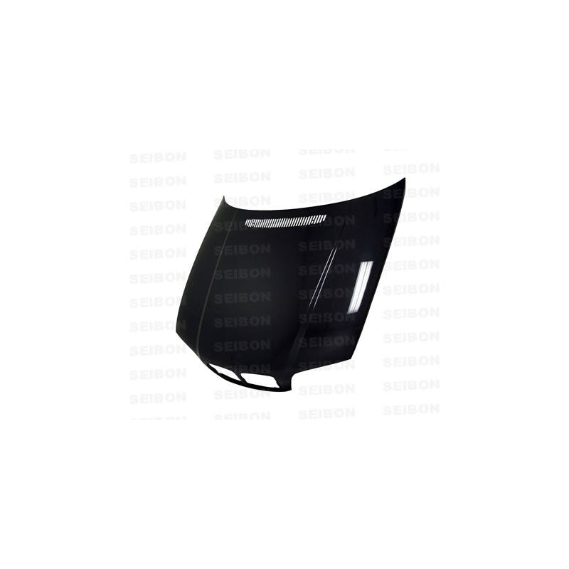 Seibon OEM-style carbon fiber hood for 1999-2002 BMW E46 2DR, pre LCI (HD9902BMWE462D-OE)