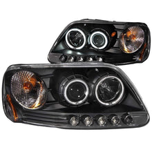 Load image into Gallery viewer, ANZO USA 1997-2003 Ford F-150 Projector Headlights w/ Halo Black (CCFL) (111097)