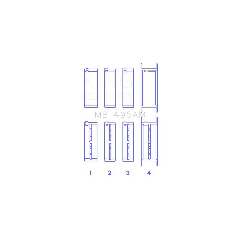 King Engine Bearings Main Bearing Set for 1987-1989 Nissan Pathfinder (MB 495AM)
