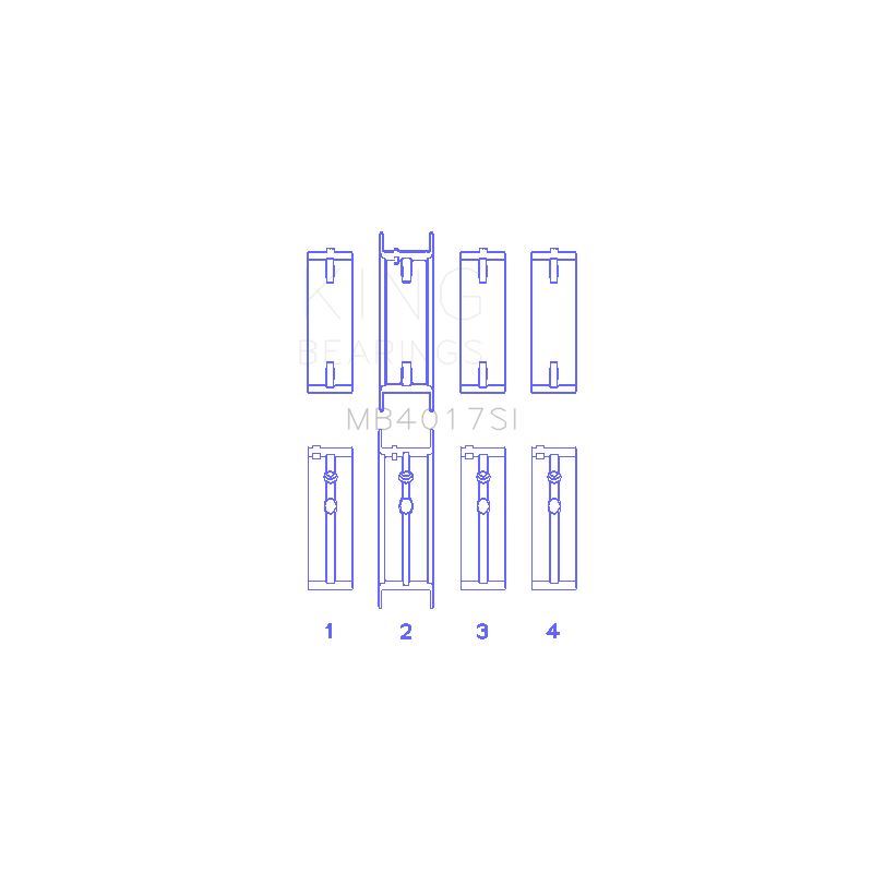 King Engine Bearings Main Bearing Set for 1996-2005 Buick LeSabre (MB4017SI 020)