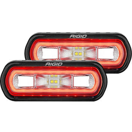 Rigid Industries SR-L Series Surface Mount LED Spreader Pair w/ Red Halo - Universal (53122)