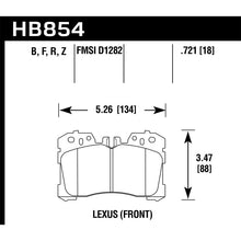 Load image into Gallery viewer, Hawk Performance HPS 5.0 Brake Pads (HB854B.721)