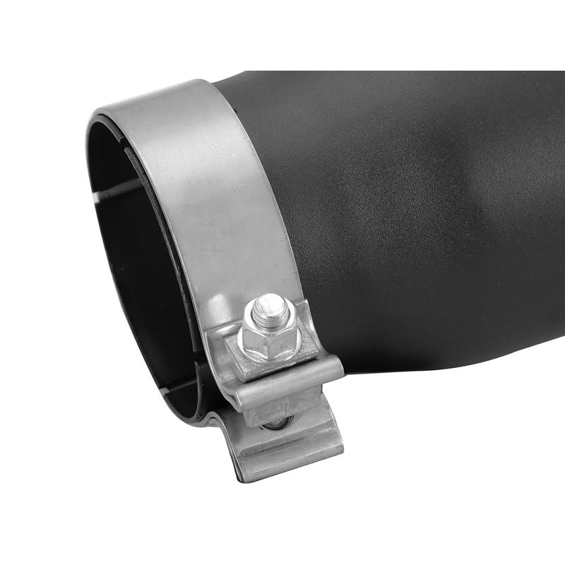 aFe MACH Force-Xp 409 Stainless Steel Clamp-on Exhaust Tip Black Left Side Exit (49T35452-B12)