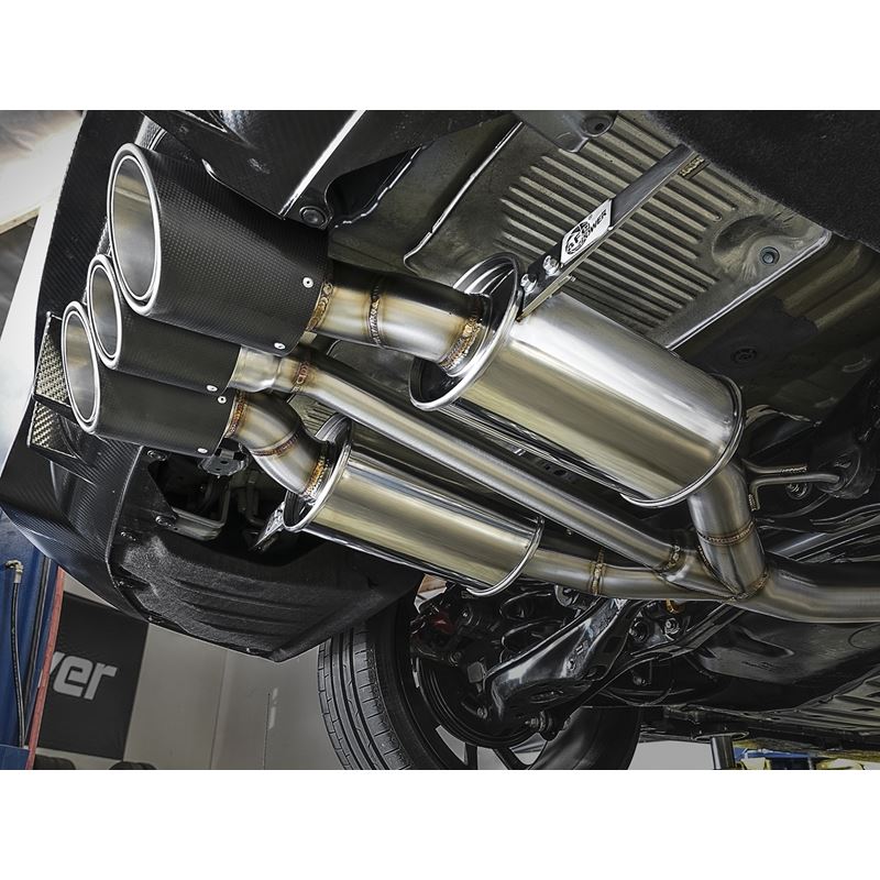 Takeda 3 IN 304 Stainless Steel Cat-Back Exhaust System w/ Carbon Fiber Tips (49-36616-C)