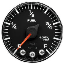 Load image into Gallery viewer, AutoMeter Spek-Pro Gauge Fuel Level 2 1/16in 0-270 Programmable Blk/Chrm (P312318)