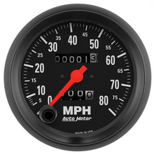 Load image into Gallery viewer, AutoMeter Z Series 3-3/8in Mechanical 0-80mph Speedometer Gauge (2690)