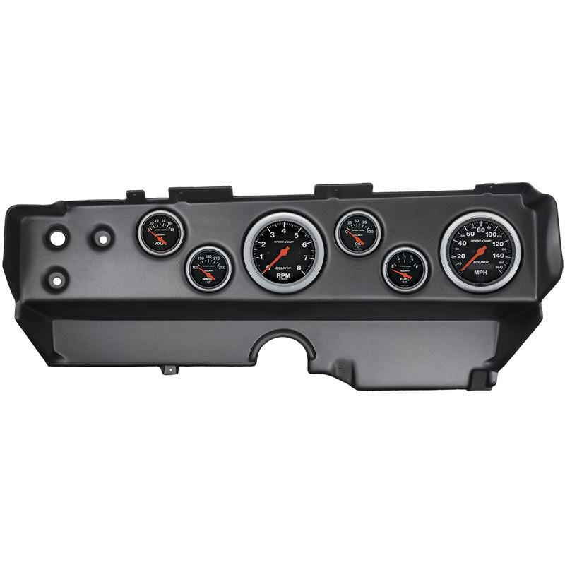 AutoMeter Sport-Comp 70-74 E-Body/Cuda/Challenger Dash Kit 6pc Tach / MPH / Fuel / Oil / WTMP / Volt (7029-SC)