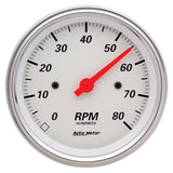 AutoMeter Arctic White 3 3/8in 8k RPM In Dash Tachometer (1390)