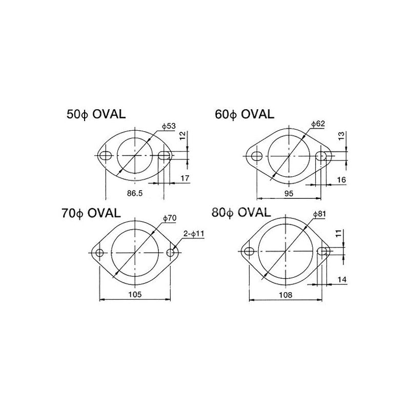 GReddy Oval 2-lt Exhaust Gasket (2.8" ID) (11000302)